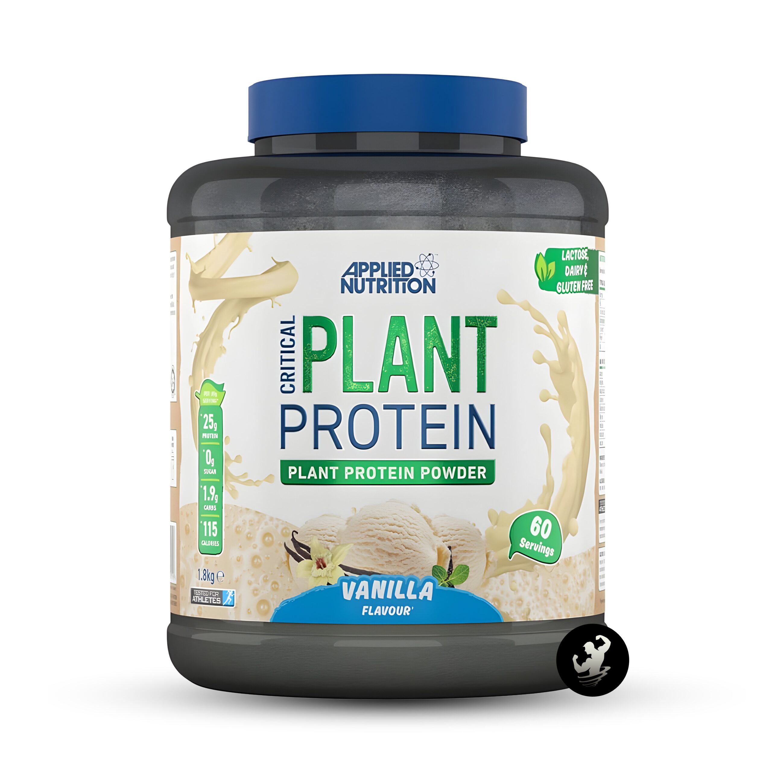 (1.8kg) Critical Plant Protein – Vanilla (Logo)