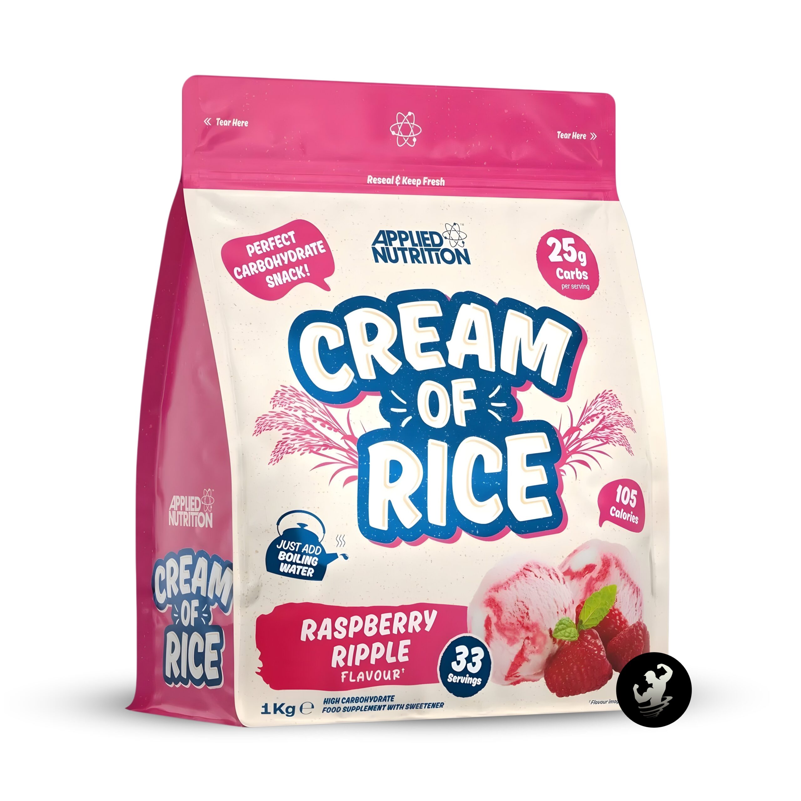 (1kg) Cream of Rice – Raspberry Ripple (Logo)