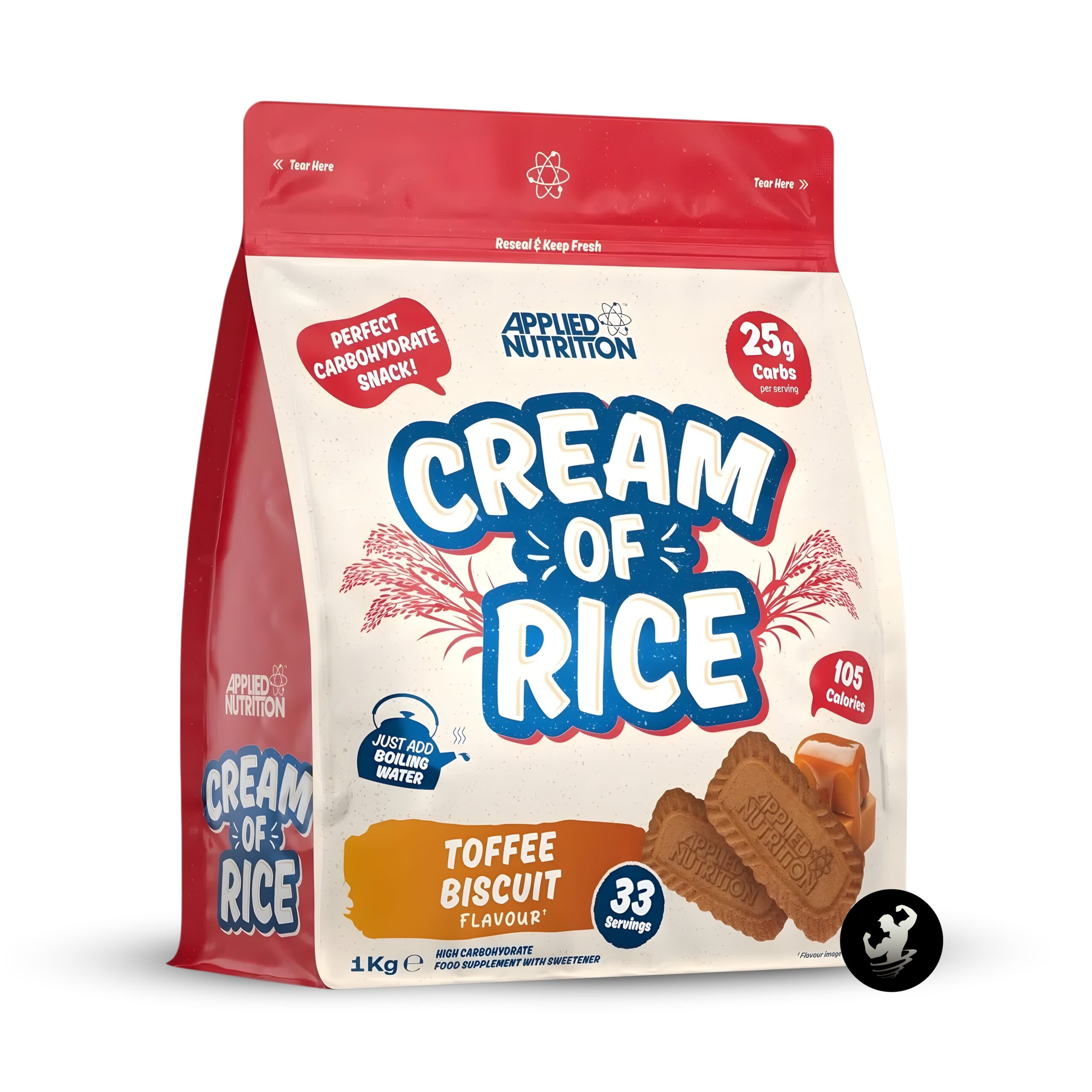 (1kg) Cream of Rice – Toffee Biscuit (Logo)