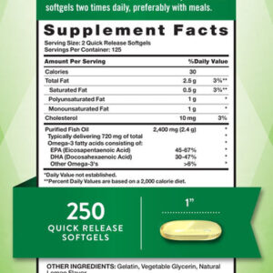 OMEGA 3 2400 MG NATURE'S TRUTH - Imagen 4