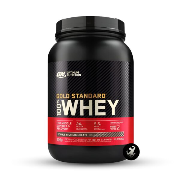 (2LB) Gold Standard 100% Whey - Double Rich Chocolate (Logo)