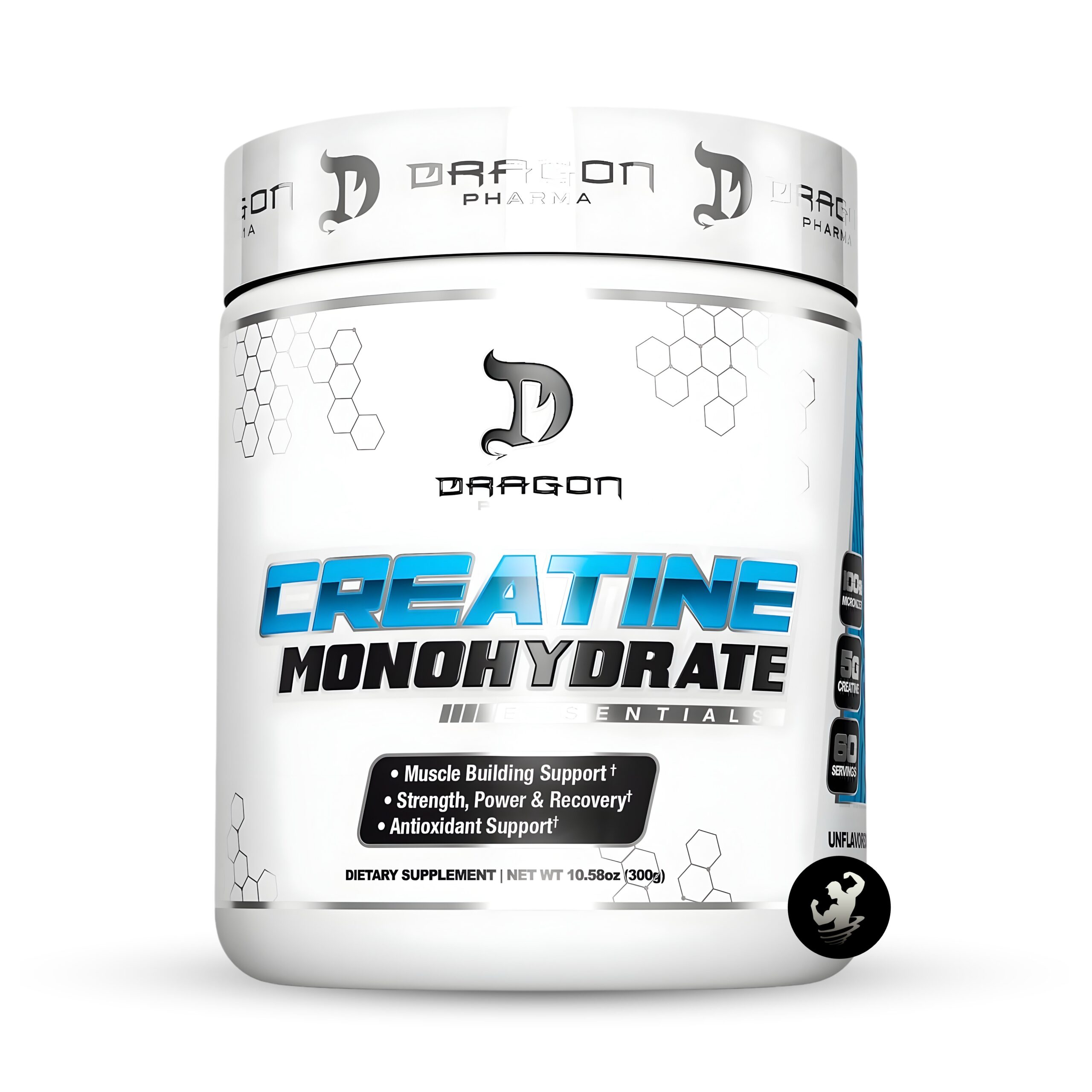 (300gr) Creatine Monohydrate Essentials – Unflavored (Logo)